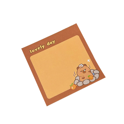 School Supplies Pad Stickers, Cute Cartoon Capybara Memo, Office Non Sticky Message Paper, Creative Hand Account Toy