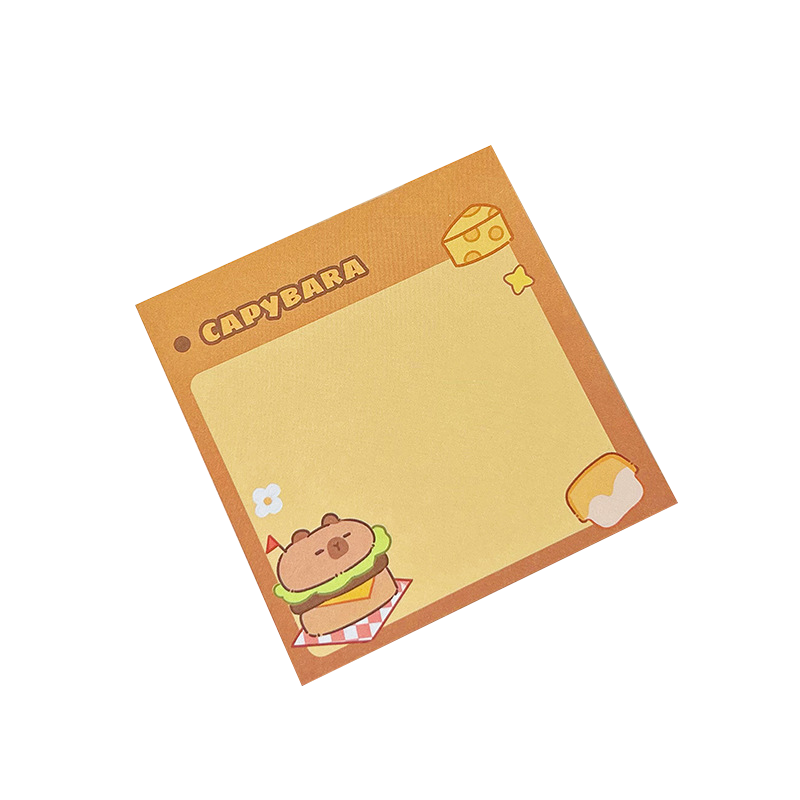 School Supplies Pad Stickers, Cute Cartoon Capybara Memo, Office Non Sticky Message Paper, Creative Hand Account Toy