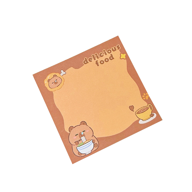 School Supplies Pad Stickers, Cute Cartoon Capybara Memo, Office Non Sticky Message Paper, Creative Hand Account Toy
