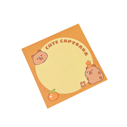 School Supplies Pad Stickers, Cute Cartoon Capybara Memo, Office Non Sticky Message Paper, Creative Hand Account Toy