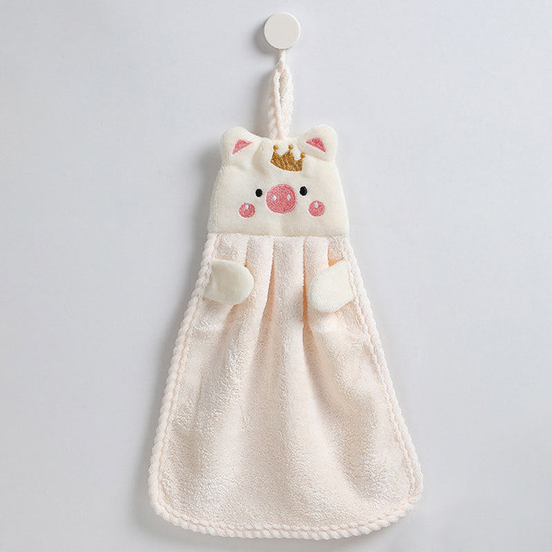 Microfiber Cute Hand Towels, Household Cute Absorbent Kitchen Towel, Bathroom Accessories, Lazy Rag Towel for Daily Use