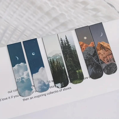 Magnetic Bookmark For Pages, Forest Landscape Books Marker, Readers Nature Bookmark Clip