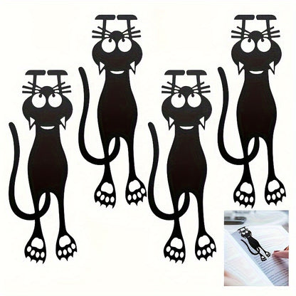 Creative hollowed out black kitten hanging bookmarks, acrylic hollowed out bookmarks, perfect gifts for reading lovers