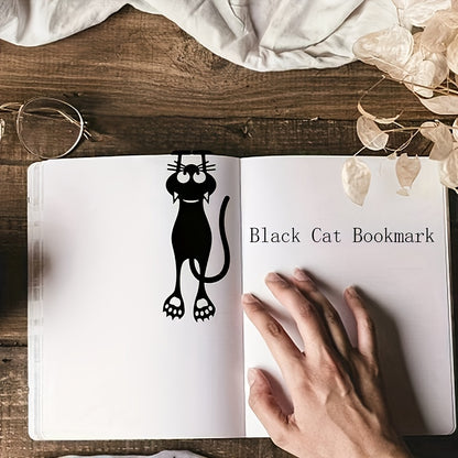 Creative hollowed out black kitten hanging bookmarks, acrylic hollowed out bookmarks, perfect gifts for reading lovers