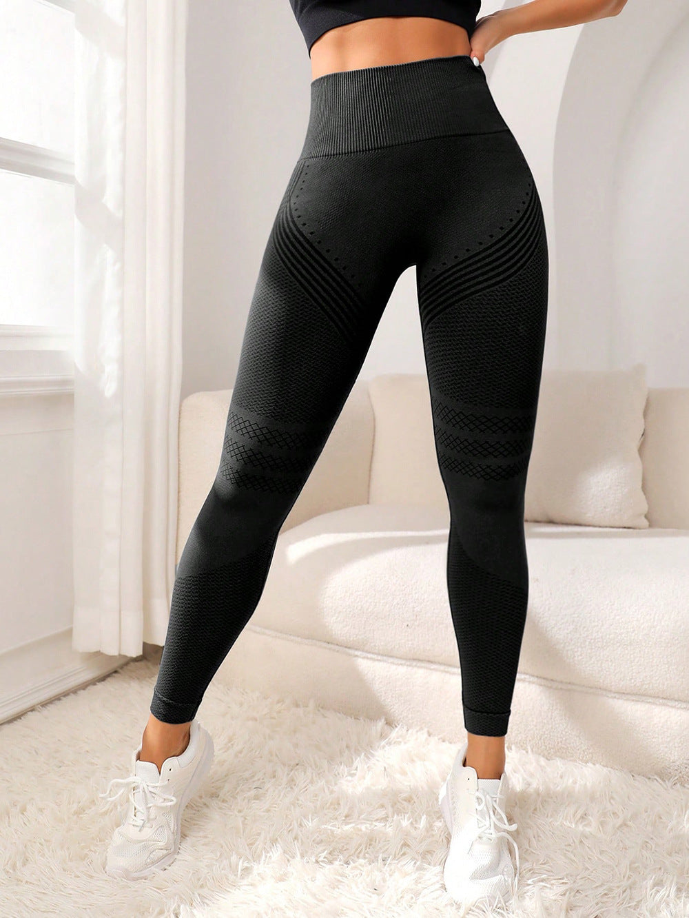 High Waisted Fitness Pants, Sports Pants With Sexy Lines, Running Yoga Pants, Lifting Buttocks Sports Tight Pants