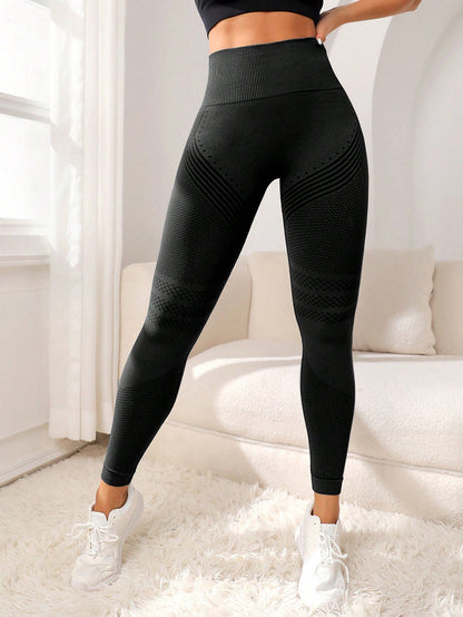 High Waisted Fitness Pants, Sports Pants With Sexy Lines, Running Yoga Pants, Lifting Buttocks Sports Tight Pants