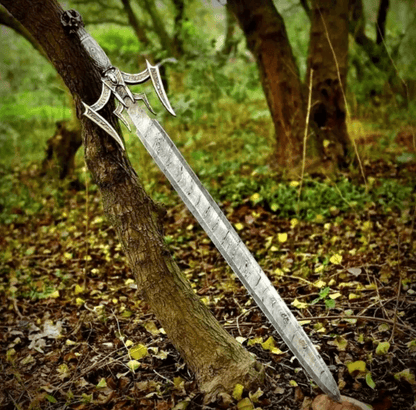 Full Tang 38" Medieval Viking Sword | Carbon Steel Blade | Wooden Handle + Leather Sheath | Handmade Norse Warrior Sword