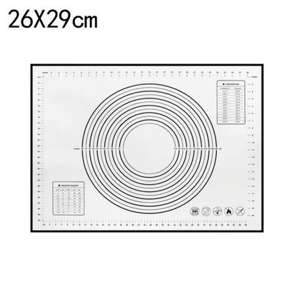 Premium Silicone Kneading & Rolling Dough Mat - Large Non-Stick Pastry Surface with Measurement Guides