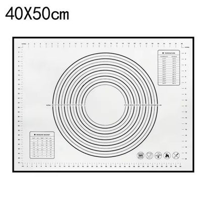 Premium Silicone Kneading & Rolling Dough Mat - Large Non-Stick Pastry Surface with Measurement Guides
