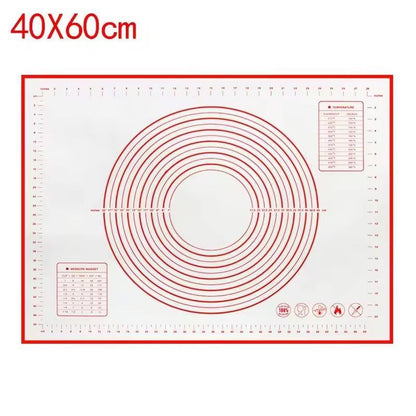 Premium Silicone Kneading & Rolling Dough Mat - Large Non-Stick Pastry Surface with Measurement Guides