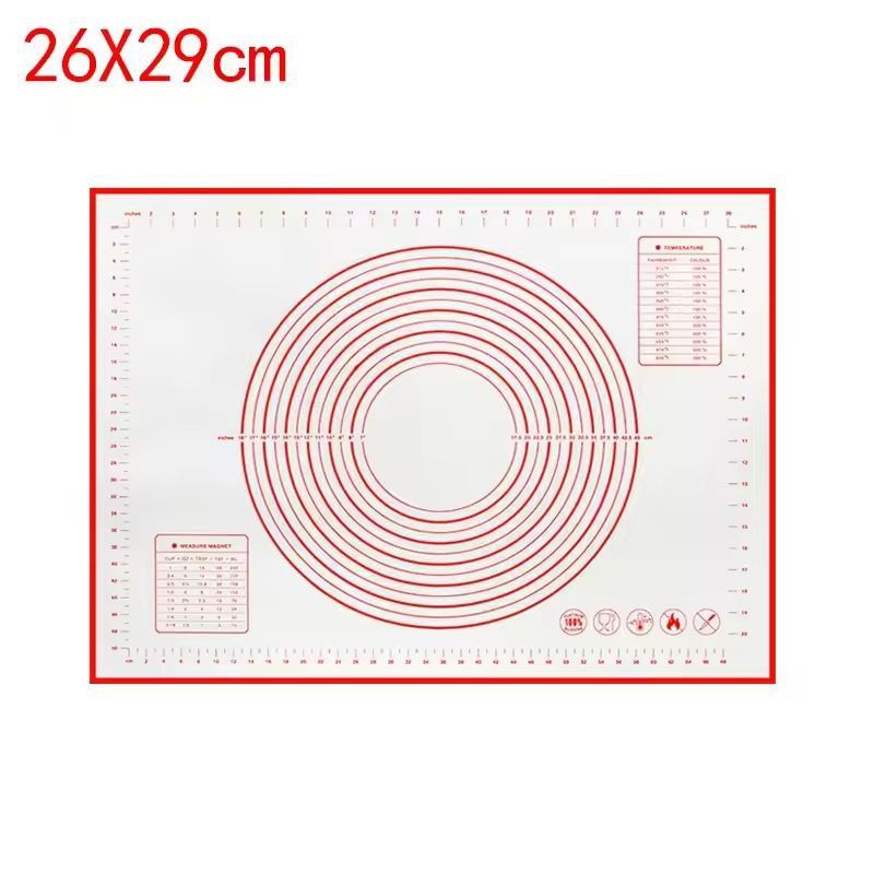 Premium Silicone Kneading & Rolling Dough Mat - Large Non-Stick Pastry Surface with Measurement Guides