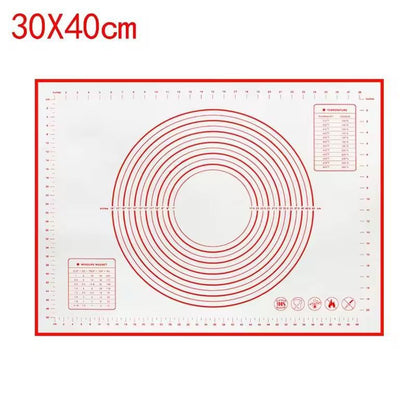 Premium Silicone Kneading & Rolling Dough Mat - Large Non-Stick Pastry Surface with Measurement Guides