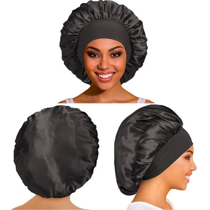 Satin Night Hair Cap for Women Sleep Care Bonnet Soft Sleeping Hat Unisex Nightcap