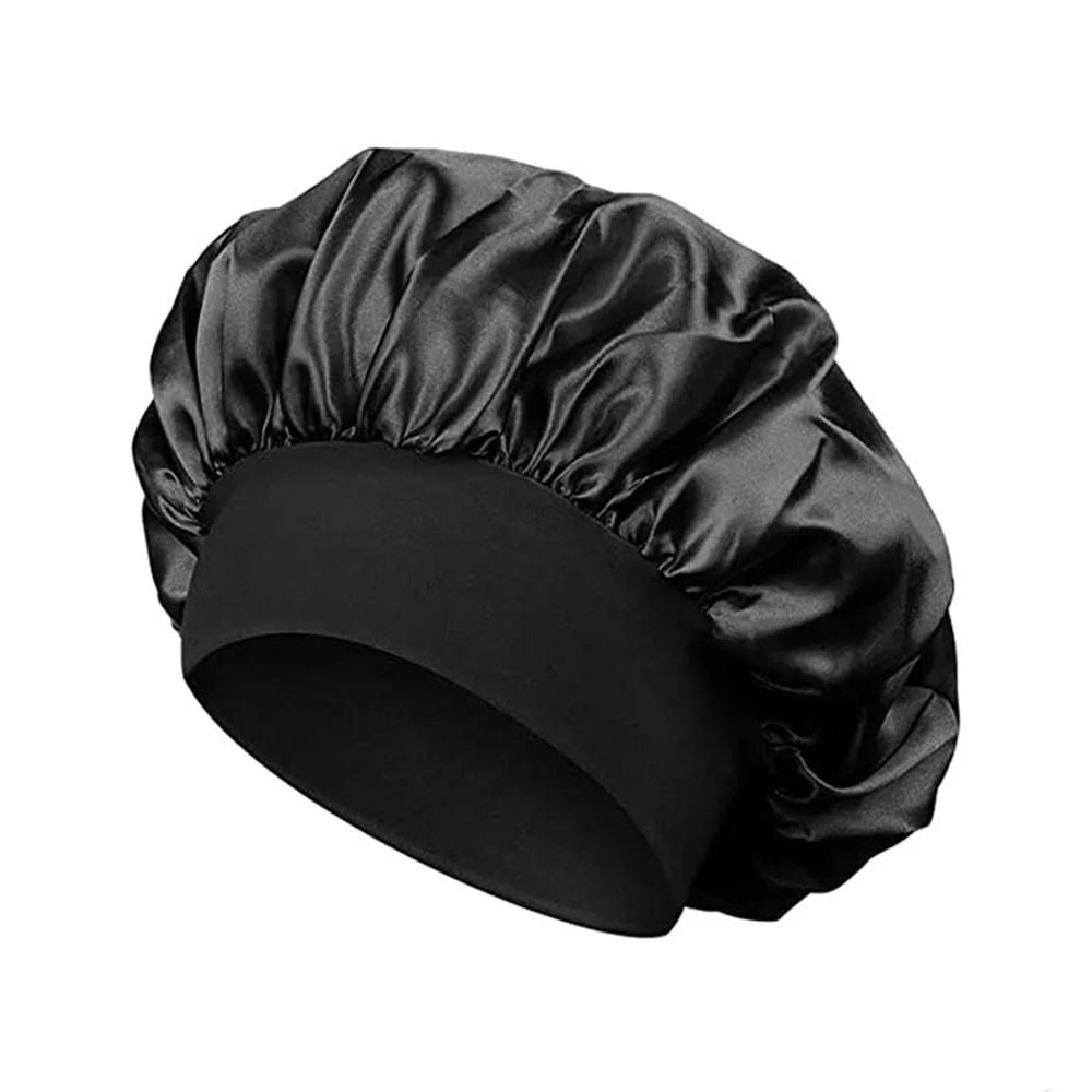 Satin Night Hair Cap for Women Sleep Care Bonnet Soft Sleeping Hat Unisex Nightcap