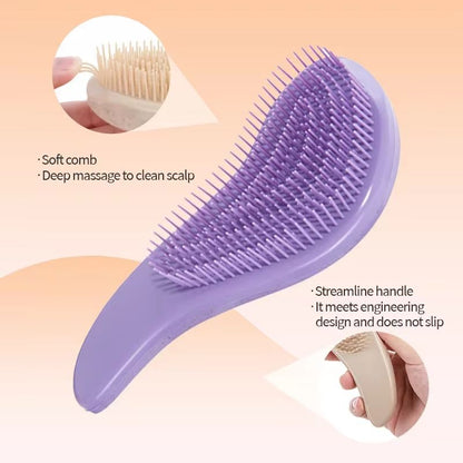 EcoSoft Magic Detangling Hair Brush for Gentle Scalp Massage
