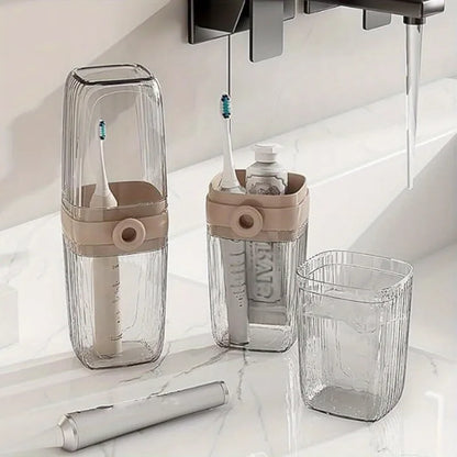 Portable Travel Soap Box, Bathroom Accessories, Durable Plastic Toothbrush Holder Set, Perfect For Camping Essentials