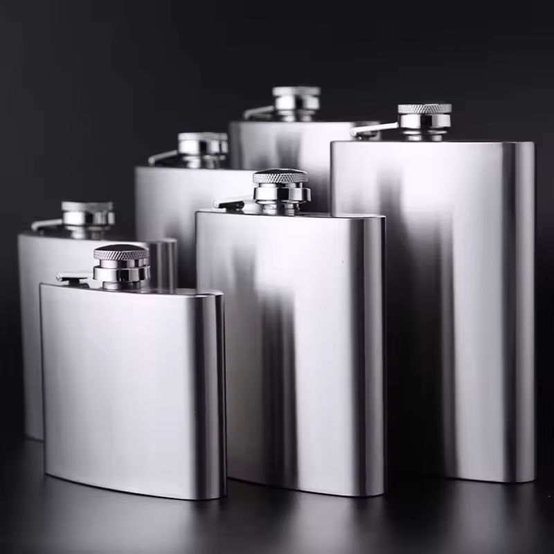 Compact Travel Stainless-Steel Hip Flask – 10 oz Pocket Whisky & Wine Bottle