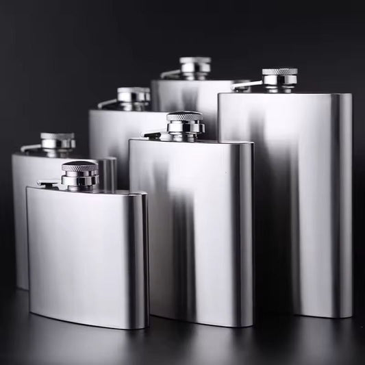 Compact Travel Stainless-Steel Hip Flask – 10 oz Pocket Whisky & Wine Bottle