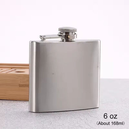 Compact Travel Stainless-Steel Hip Flask – 10 oz Pocket Whisky & Wine Bottle