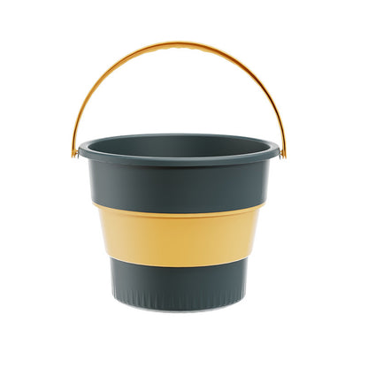 Folding Portable Silicone Bucket with Cover, Car Wash, Fishing Tool, Outdoor Camping Household Supplies