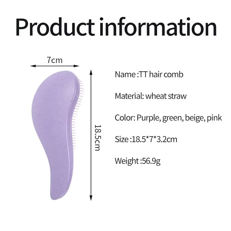 Eco-Gentle Wheat Straw Detangling Hairbrush
