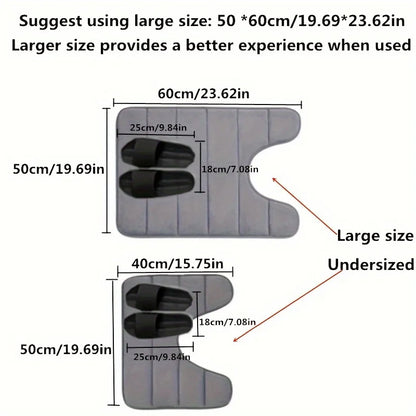 Bathroom Mat U-shaped Toilet Mat, Super Absorbent Memory Foam Carpet