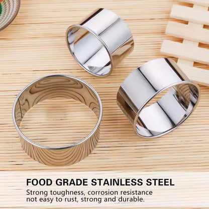 Premium 3-Piece Stainless Steel Round Dough & Cookie Cutter Set