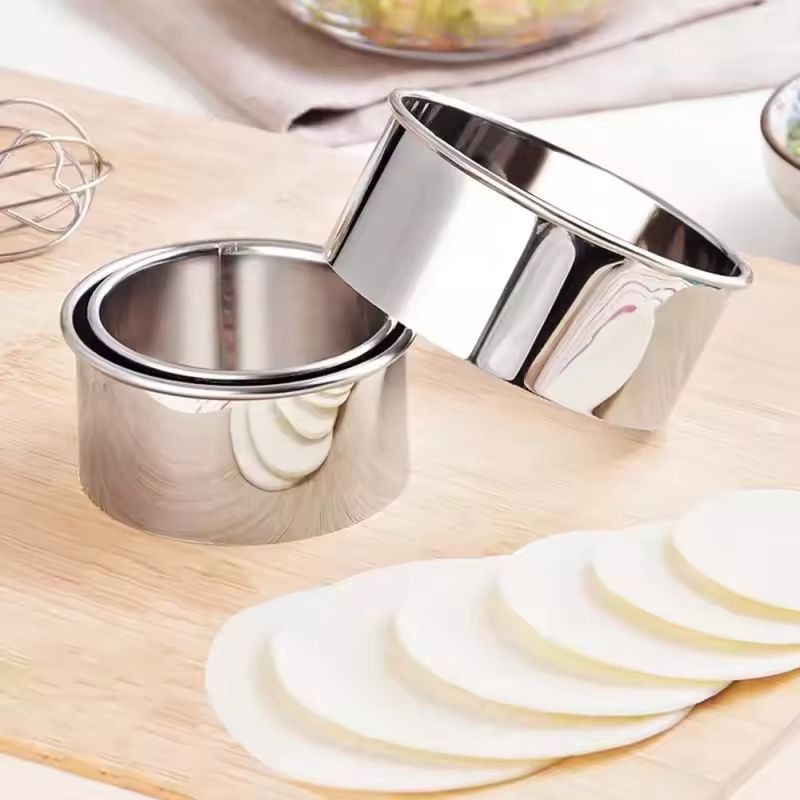 Premium 3-Piece Stainless Steel Round Dough & Cookie Cutter Set