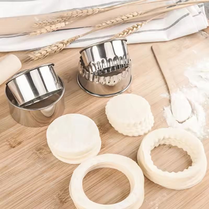 Premium 3-Piece Stainless Steel Round Dough & Cookie Cutter Set