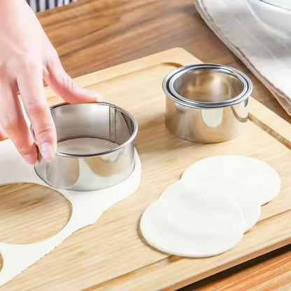 Premium 3-Piece Stainless Steel Round Dough & Cookie Cutter Set