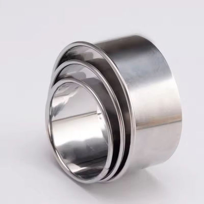 Premium 3-Piece Stainless Steel Round Dough & Cookie Cutter Set