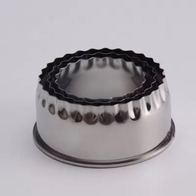 Premium 3-Piece Stainless Steel Round Dough & Cookie Cutter Set