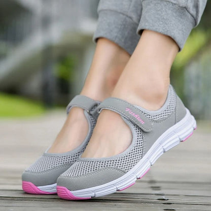 Womens Breathable Vulcanized Walking Shoes – Lightweight Mesh, Slip Resistant, All Day Comfort