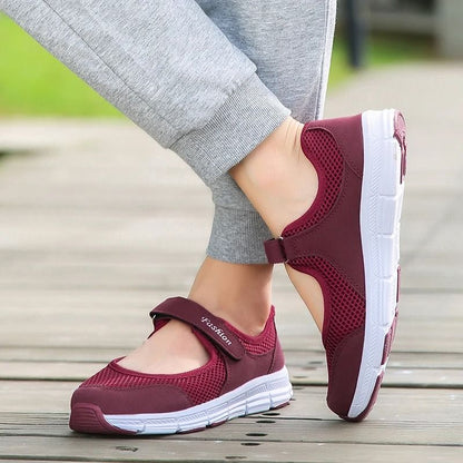 Womens Breathable Vulcanized Walking Shoes – Lightweight Mesh, Slip Resistant, All Day Comfort