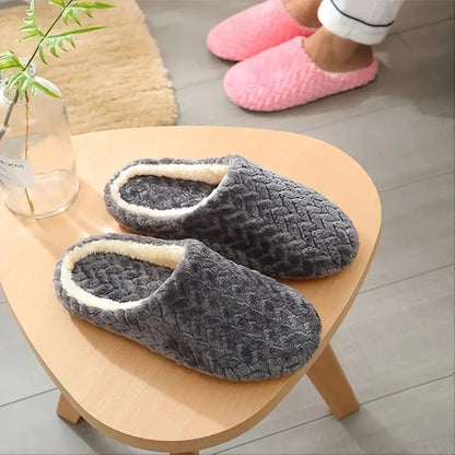 Unisex Fluffy Home Slippers – Soft, Warm, Lightweight Indoor Slides for Cozy Comfort