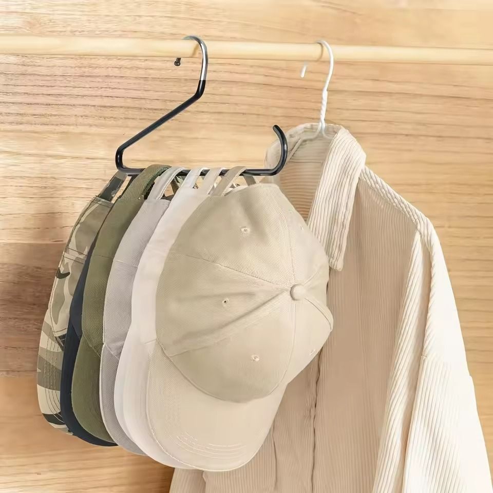 Hanging Baseball Cap Organizer – Portable Metal & Plastic Hat Rack Holder for All Sizes