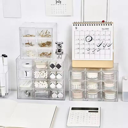 Multifunctional Dustproof Drawer Organizer – Grid Storage Box for Stationery, Jewelry & Cosmetics