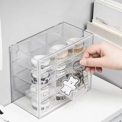 Multifunctional Dustproof Drawer Organizer – Grid Storage Box for Stationery, Jewelry & Cosmetics