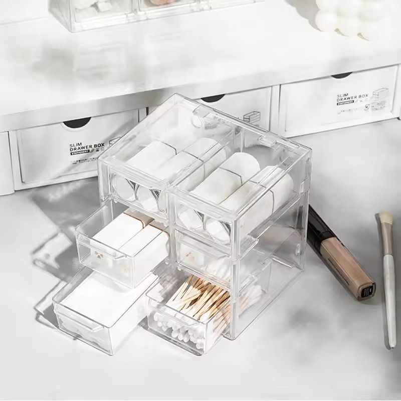 Multifunctional Dustproof Drawer Organizer – Grid Storage Box for Stationery, Jewelry & Cosmetics