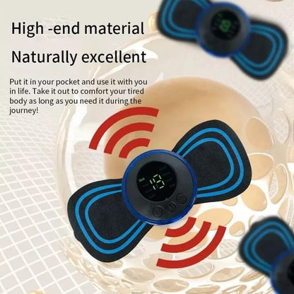 Portable EMS Neck Massager Patch for Cervical Pain Relief and Muscle Relaxation