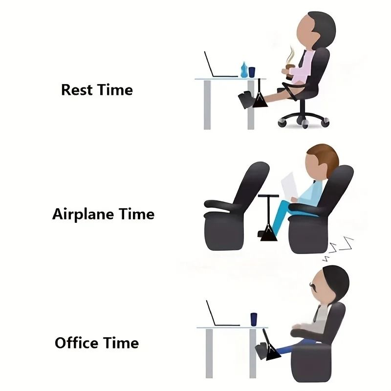 Portable Adjustable Airplane Footrest Hammock