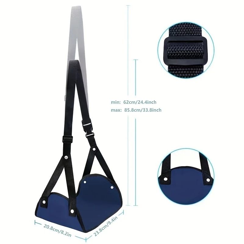 Portable Adjustable Airplane Footrest Hammock