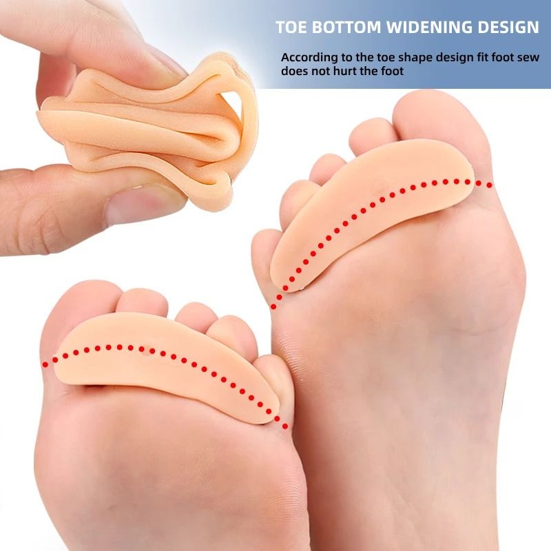 Silicone Toe Separator Support Pads for Hammer Toe and Bunion Alignment
