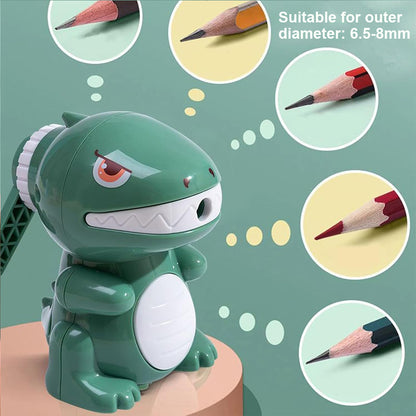 Cartoon Dinosaur Pencil Sharpener Manual Fast Sharpening for Home Office School Use