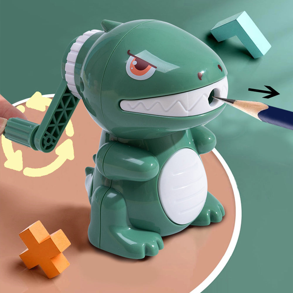 Cartoon Dinosaur Pencil Sharpener Manual Fast Sharpening for Home Office School Use