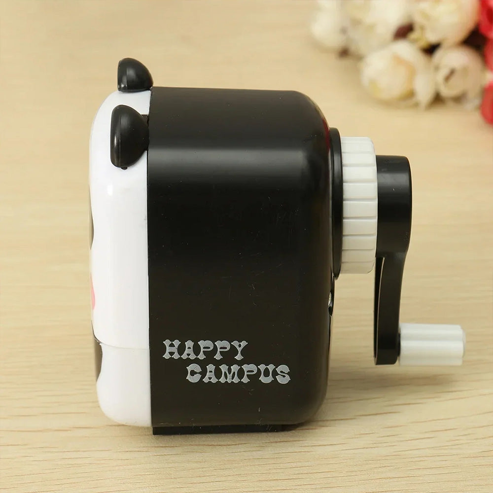 Hand Crank Pencil Sharpener Cartoon Panda Tiger Kids Pencil Sharpener Portable Manual Stationery