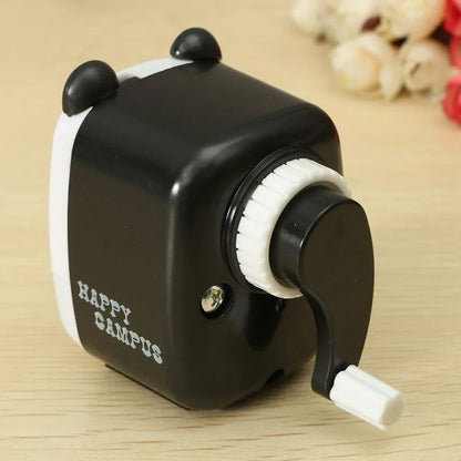 Hand Crank Pencil Sharpener Cartoon Panda Tiger Kids Pencil Sharpener Portable Manual Stationery