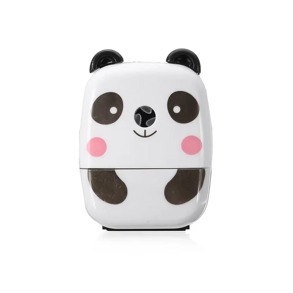 Hand Crank Pencil Sharpener Cartoon Panda Tiger Kids Pencil Sharpener Portable Manual Stationery