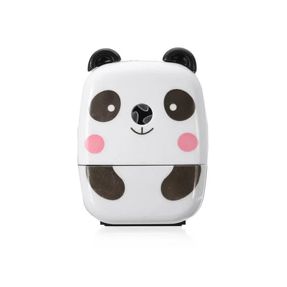 Hand Crank Pencil Sharpener Cartoon Panda Tiger Kids Pencil Sharpener Portable Manual Stationery