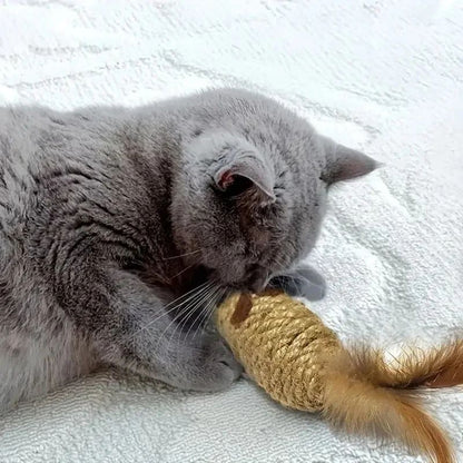 Premium 2-Pack Interactive Feather Mouse Cat Chew Toys